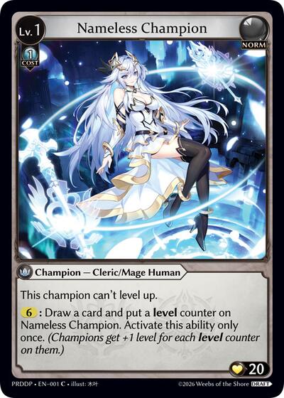 Nameless Champion (Cleric/Mage) - 001 - Common - .asphodel/paradise Draft Pack