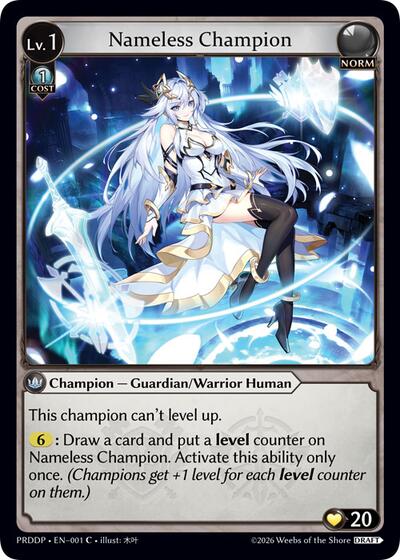 Nameless Champion (Guardian/Warrior) - 001 - Common - .asphodel/paradise Draft Pack