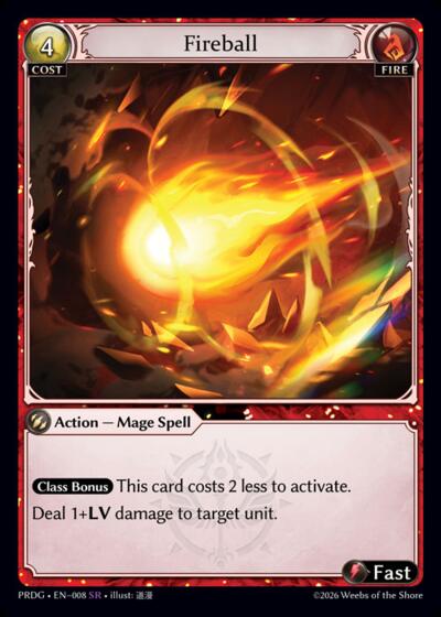 Fireball - 008 - Super Rare - .asphodel/paradise Grimoire