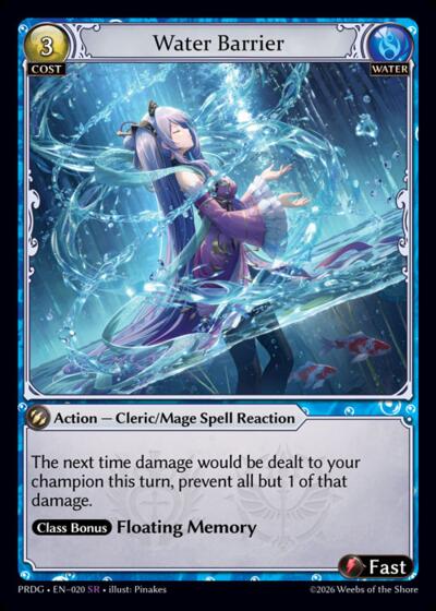 Water Barrier - 020 - Super Rare - .asphodel/paradise Grimoire