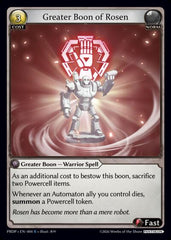 Greater Boon of Rosen - 004 - Rare - .asphodel/paradise: Pantheon