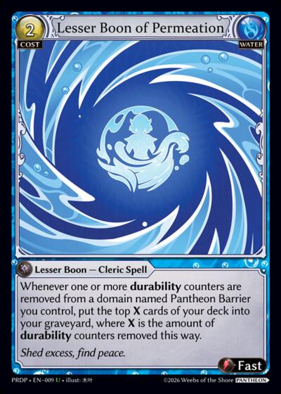 Lesser Boon of Permeation - 009 - Uncommon - .asphodel/paradise: Pantheon