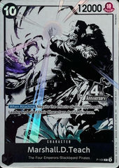 Marshall.D.Teach - P-100 - Promo (4th Anniversary Treasure Campaign Pack) - One Piece Promotion Cards