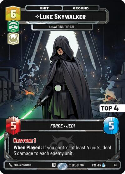Luke Skywalker -  Answering the Call (Top 4) - 22 - Legendary - Sector and Regional Promos: Season 2