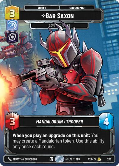 Gar Saxon - Coveting Power - 208 - Rare - Sector and Regional Promos: Season 2