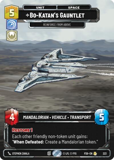 Bo-Katan's Gauntlet - Reinforce from Above - 223 - Rare (Foil) - Sector and Regional Promos: Season 2