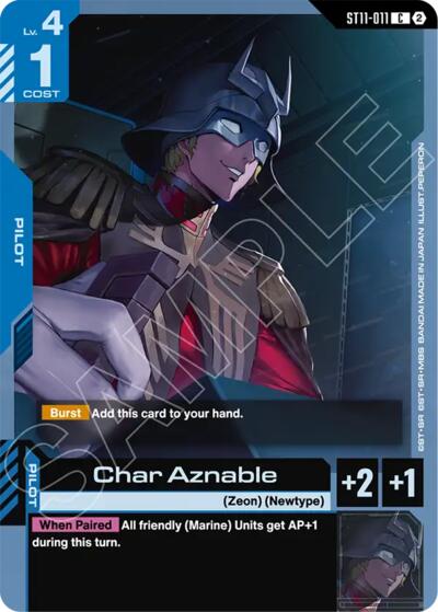 Char Aznable - ST11-011 - COMMON - Starter Deck 11: Aquatic Assault