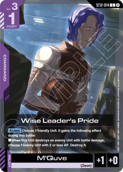 Wise Leader's Pride - ST12-014 - COMMON - Starter Deck 12: Raging Onslaught