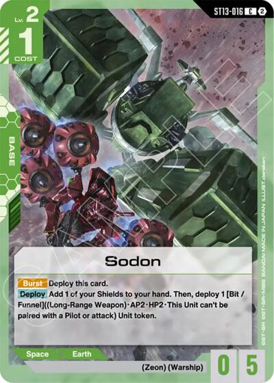 Sodon - ST13-016 - COMMON - Starter Deck 13: Silent Barrage