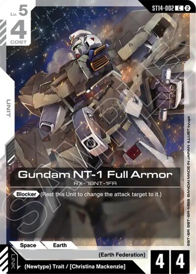 Gundam NT-1 Full Armor - ST14-002 - COMMON - Starter Deck 14: Heavy Dominion