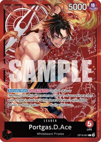 Portgas.D.Ace (Ace Deck) - OP16-001 - Leader - Set Sail Deck Set