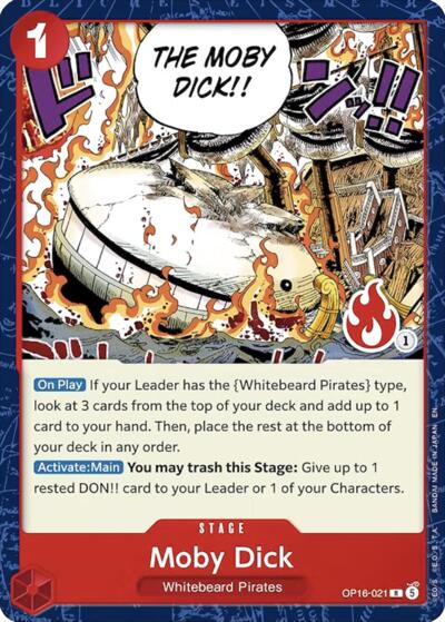 Moby Dick (Ace Deck) - OP16-021 - Rare - Set Sail Deck Set