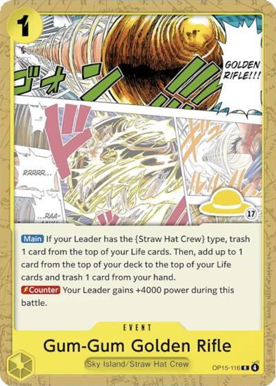 Gum-Gum Golden Rifle (Luffy Deck) - OP15-116 - Rare - Set Sail Deck Set