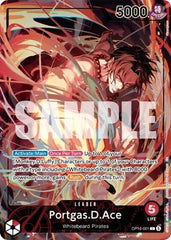 Portgas.D.Ace (Official Playmat - Flame-Flame Fruit Coliseum Edition) - OP16-001 - Leader - One Piece Promotion Cards