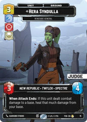 Hera Syndulla -  Renegade General - 15 - Rare - Judge Promos