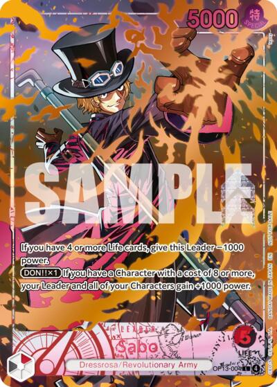 Sabo (Flame-Flame Fruit Coliseum) - OP13-004 - Leader - One Piece Promotion Cards