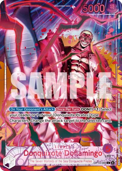 Donquixote Doflamingo (Flame-Flame Fruit Coliseum) - OP14-060 - Leader - One Piece Promotion Cards