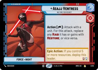Asajj Ventress - No Time For Regret - 1/272 - Rare - Homeworlds