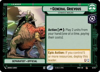 General Grievous - Separatist Warlord - 8/272 - Common - Homeworlds