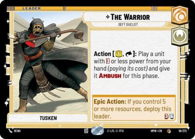 The Warrior - Deft Duelist - 18/272 - Common - Homeworlds