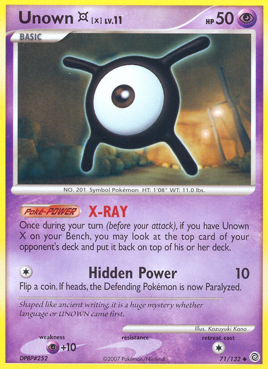 Unown [X] - 071/132 - Secret Wonders