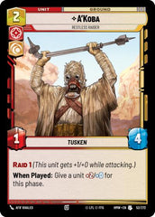 A'Koba - Restless Raider - 52/272 - Uncommon - Homeworlds