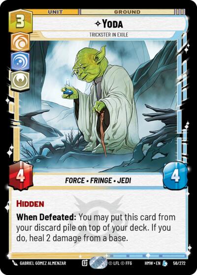 Yoda - Trickster in Exile - 56/272 - Legendary - Homeworlds