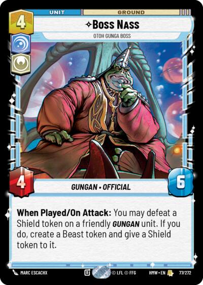 Boss Nass - Otoh Gunga Boss - 77/272 - Rare - Homeworlds
