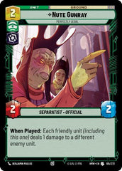 Nute Gunray - Perfectly Legal - 105/272 - Uncommon - Homeworlds