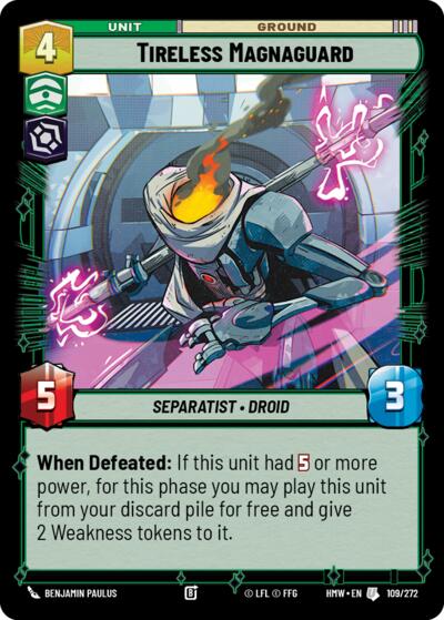 Tireless Magnaguard - 109/272 - Uncommon - Homeworlds