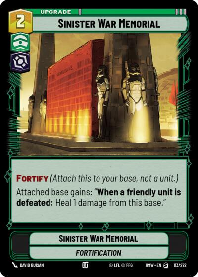 Sinister War Memorial - 113/272 - Special - Homeworlds