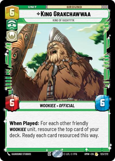 King Grakchawwaa - King of Kashyyyk - 123/272 - Rare - Homeworlds