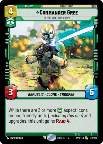 Commander Gree - Of the 41st Elite Corps - 138/272 - Rare - Homeworlds