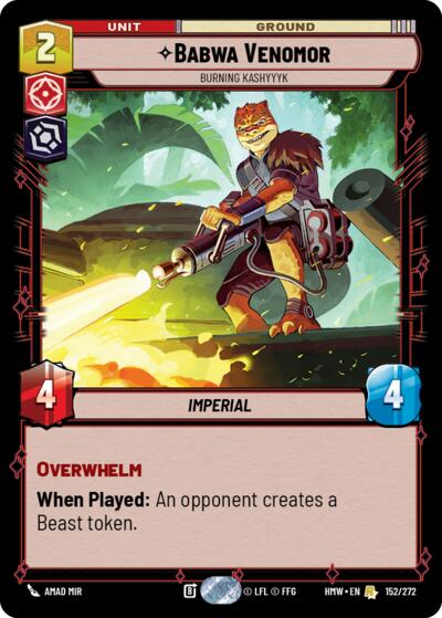 Babwa Venomor - Burning Kashyyyk - 152/272 - Rare - Homeworlds