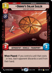Dooku's Solar Sailer - Droid Army Portent - 154/272 - Rare - Homeworlds