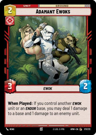 Adamant Ewoks - 177/272 - Common - Homeworlds