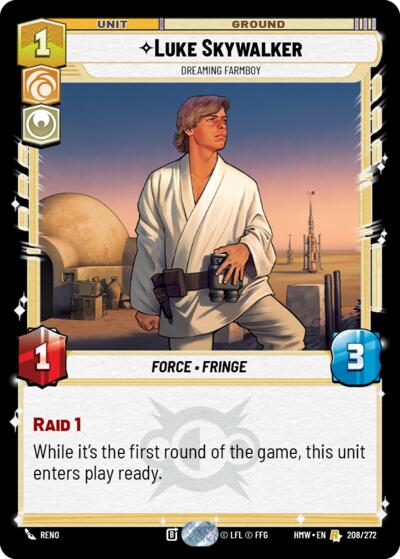 Luke Skywalker - Dreaming Farmboy - 208/272 - Rare - Homeworlds