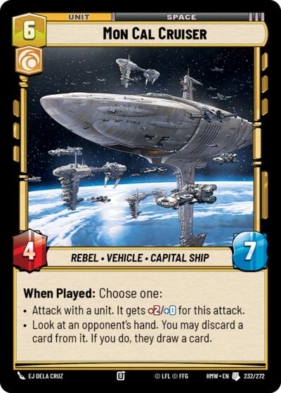 Mon Cal Cruiser - 232/272 - Uncommon - Homeworlds