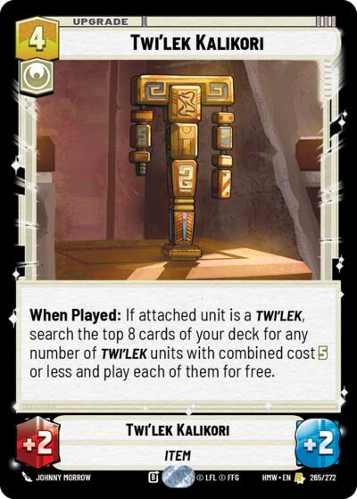Twi'lek Kalikori - 265/272 - Rare - Homeworlds