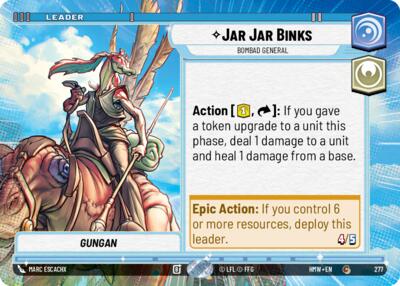 Jar Jar Binks - Bombad General - 277 - Common (Hyperspace) - Homeworlds