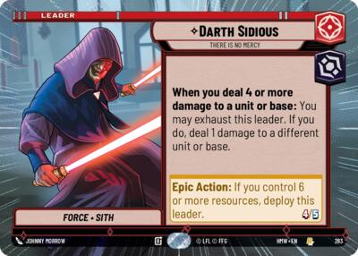 Darth Sidious - There Is No Mercy - 283 - Rare (Hyperspace) - Homeworlds