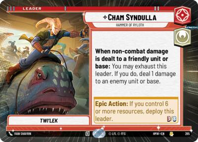 Cham Syndulla - Hammer of Ryloth - 285 - Rare (Hyperspace) - Homeworlds