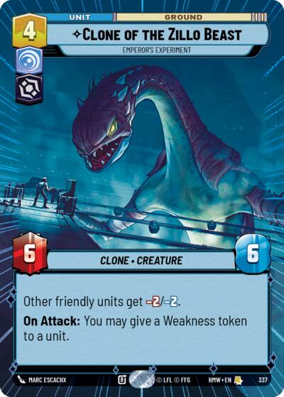 Clone of the Zillo Beast - Emperor's Experiment - 337 - Rare (Hyperspace) - Homeworlds