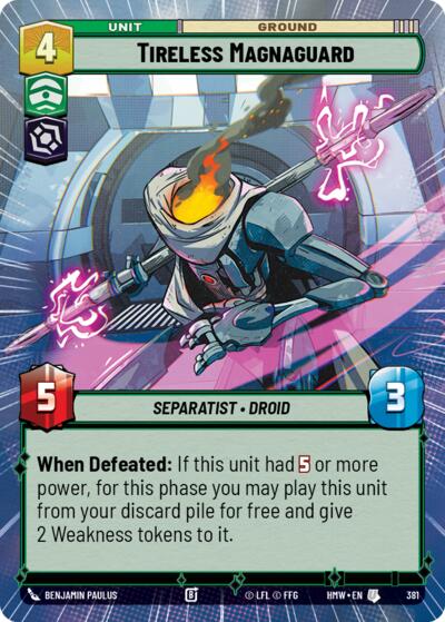 Tireless Magnaguard - 381 - Uncommon (Hyperspace) - Homeworlds