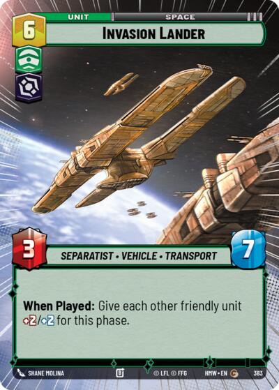 Invasion Lander - 383 - Common (Hyperspace) - Homeworlds