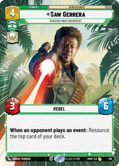 Saw Gerrera - Shadowlands Insurgent - 391 - Rare (Hyperspace) - Homeworlds