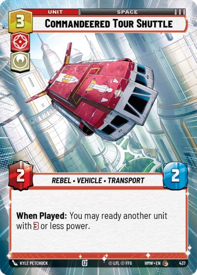 Commandeered Tour Shuttle - 437 - Common (Hyperspace) - Homeworlds