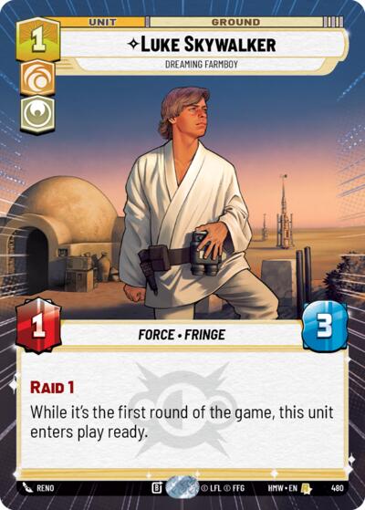 Luke Skywalker - Dreaming Farmboy - 480 - Rare (Hyperspace) - Homeworlds