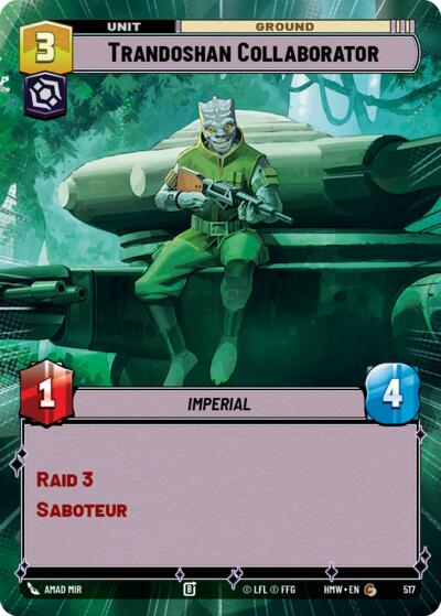 Trandoshan Collaborator - 517 - Common (Hyperspace) - Homeworlds