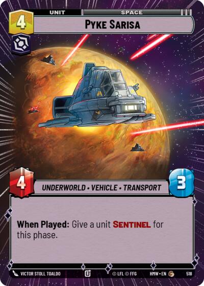Pyke Sarisa - 518 - Common (Hyperspace) - Homeworlds